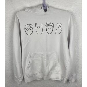 Dolan Twins Limited Edition Graphic White Hoodie Size Small‎ Hip Hop Grunge Y2K